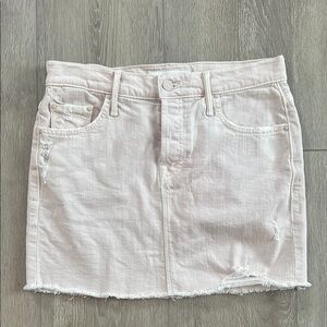 Women's light pink Mother denim skirt